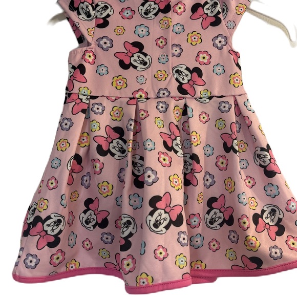 Minnie Mouse Print Disney Kids Baby Girls Pink Flare Dress with Bottom Size 12M - Picture 9 of 9